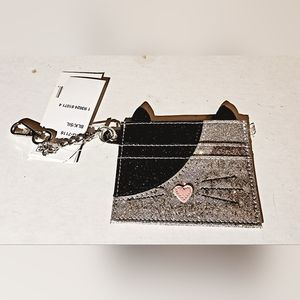 Steve Madden Madden girl cat face caed holder charm for keychain or bag